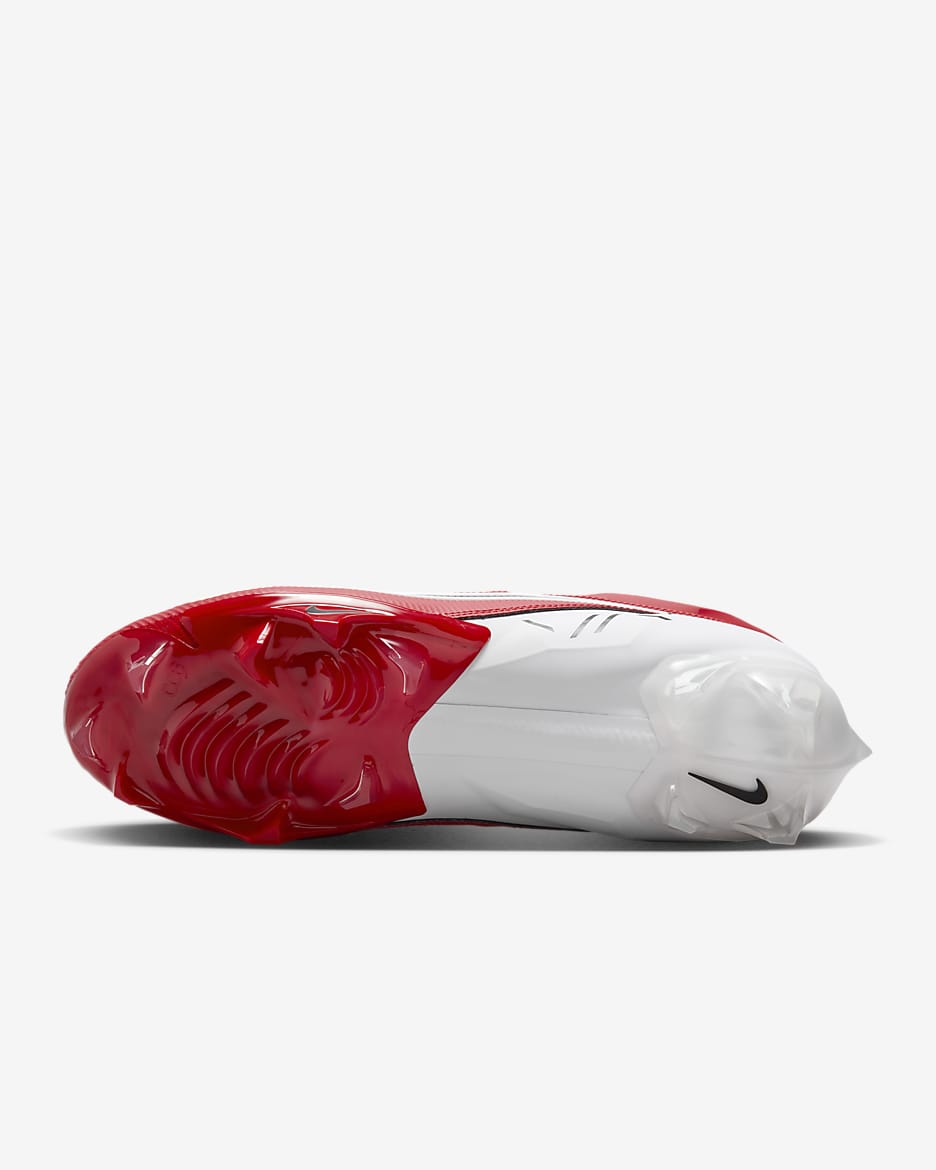 Nike vapor football cleats red and white on sale